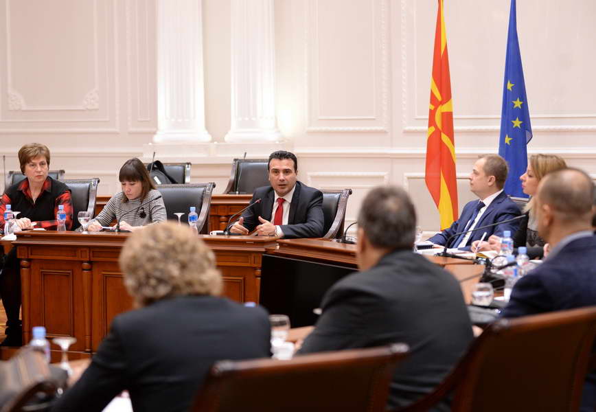 Работен состанок на Заев и Царовска со Сојуз на Синдикати на Македонија
