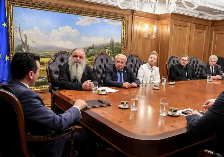 Средба на премиерот Заев со поглаварите и претставници на верски заедници во Република Македонија