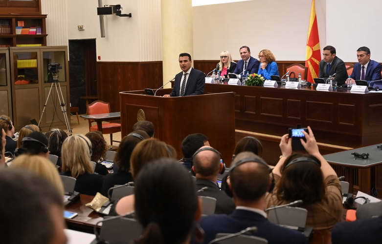 Премиерот Заев и министрите на состанокот со Работната група на Советот на ЕУ за Западен Балкан