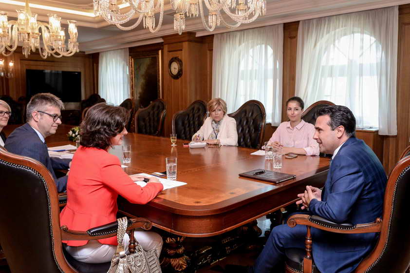 Средба на премиерот Заев со претставничката на УНХЦР, Моника Сандри