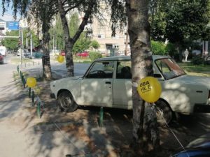Герила акција во Битола - Ова не е паркинг!