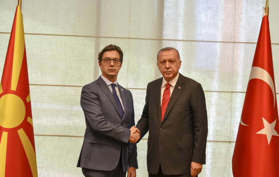 Средба на Претседателот Пендаровски со турскиот претседател Ердоган