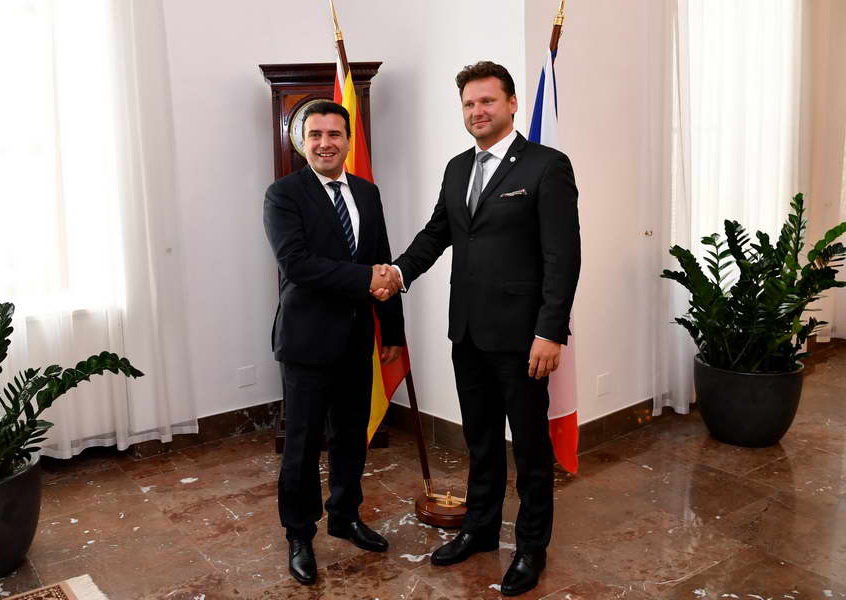 Премиерот Заев на средба со претседателот на Претставничкиот дом на Чешкиот парламент, Вондрачек