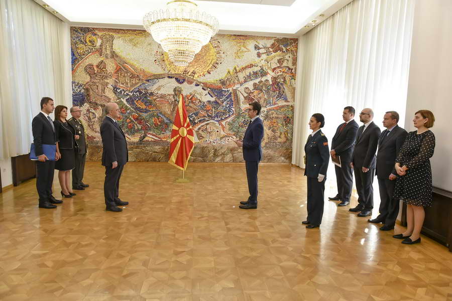 Претседателот Пендаровски ги прими акредитивните писма на новоименуваниот амбасадор на Република Грција