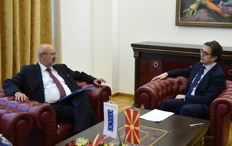 Средба на претседателот Пендаровски со Високиот комесар на ОБСЕ за национални малцинства, Ламберто Заниер