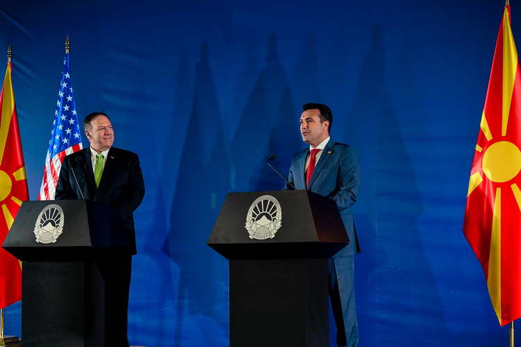Средба Заев-Помпео: Силна е американската поддршка за полноправно членство во НАТО и за отворање на преговорите на Северна Македонија со ЕУ