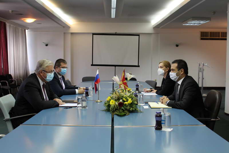 Средба на министерот Бочварски со рускиот амбасадор Баздникин