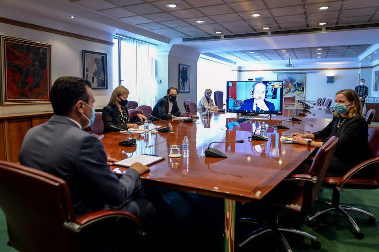 Средба на премиерот Заев со регионалната директорка на Светска банка, Линда Ван Гелдер