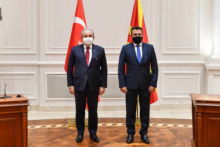 Средба на премиерот Заев со претседателот на Парламентот на Турција, Шентоп: Силна поддршка од Турција за развојот и интеграциите на нашата држава
