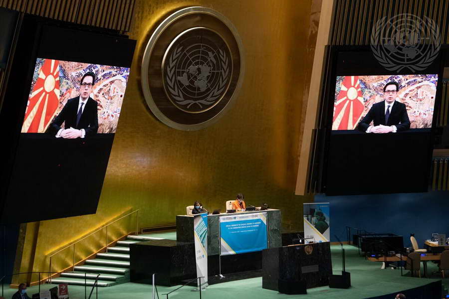 Обраќање на претседателот Пендаровски на специјалната сесија на Генералното собрание на Обединетите нации