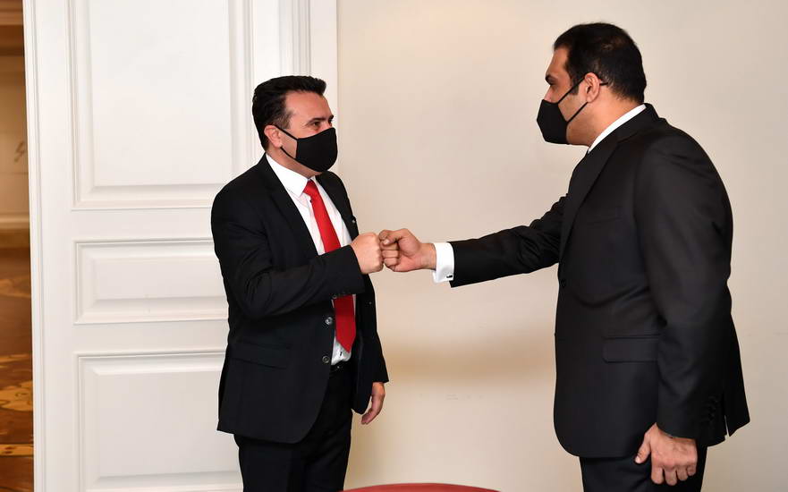 Средба на премиерот Заев со новиот амбасадор на Катар Ал-Тани: Поздравени се развојните политики на премиерот Заев, има интерес од Катар за инвестирање во земјава