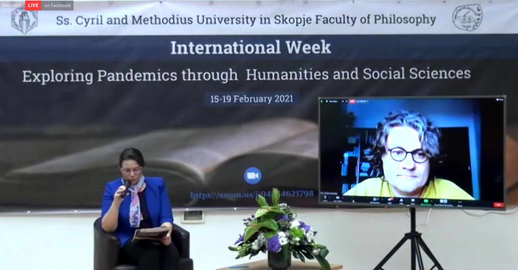 Меѓународната недела на Филозофскиот факултет: Онлајн предавања и дискусии со странски професори за пандемиите