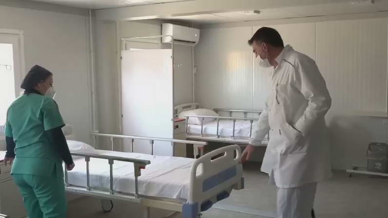Ставена во функција модуларната болница во Охрид, бројот на новозаразени со ковид-19 вртоглаво расте