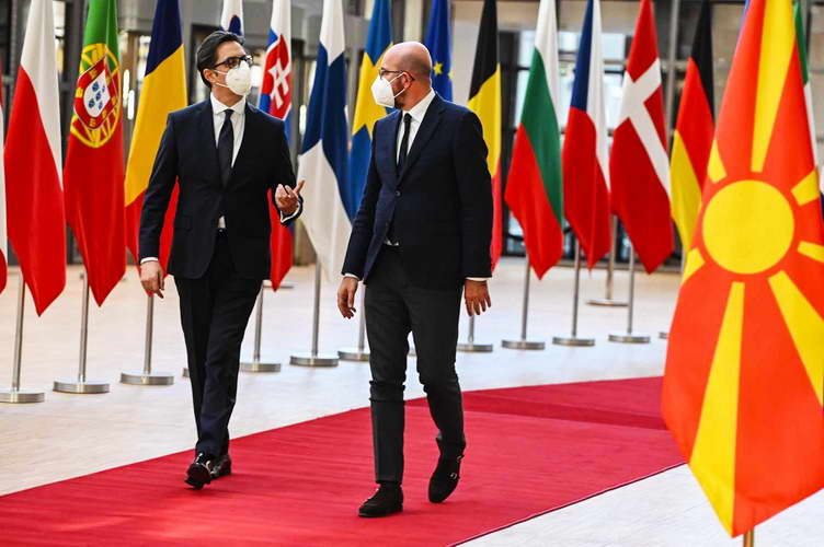 Средба на претседателот Пендаровски со Шарл Мишел, претседател на Европскиот Совет