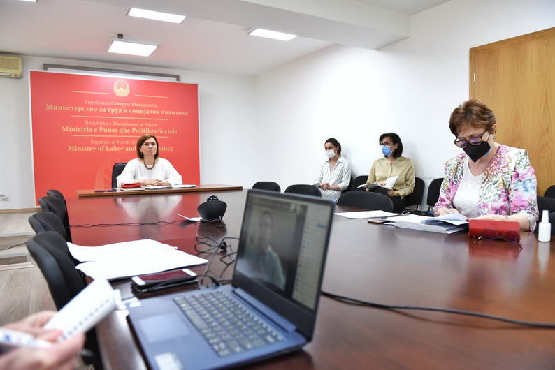 Министерката Шахпаска на седницата на ЕСС: Работата на далечина ќе биде вградена во новиот Закон за работни односи