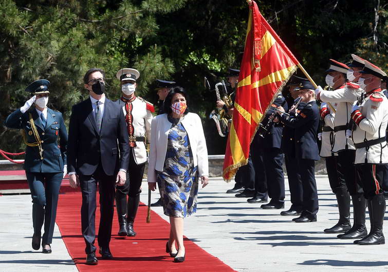Претседателот Стево Пендаровски домаќин на претседателката на Грузија, Саломе Зурабишвили
