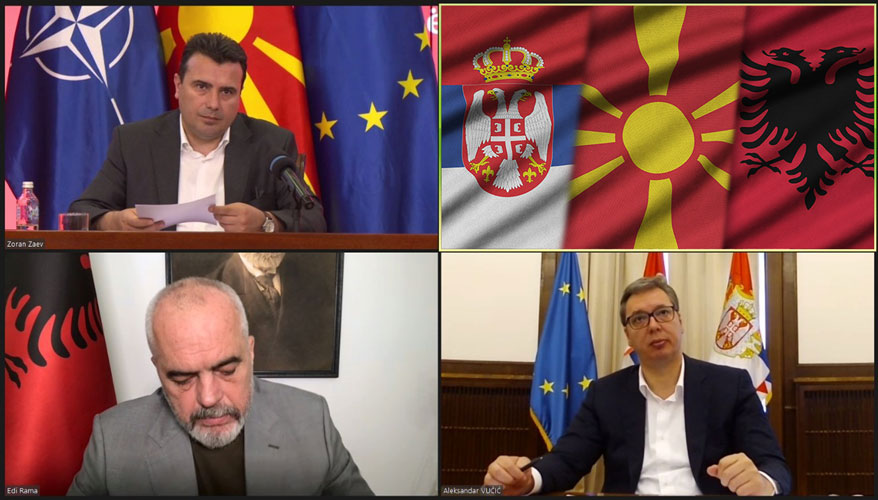 Вучиќ, Рама и Заев во трипартитната изјава: Остануваме уште попосветени на нашиот пат кон ЕУ и на регионалната соработка - На земјите од Западен Балкан им е потребна ЕУ колку што и се тие потребни на ЕУ