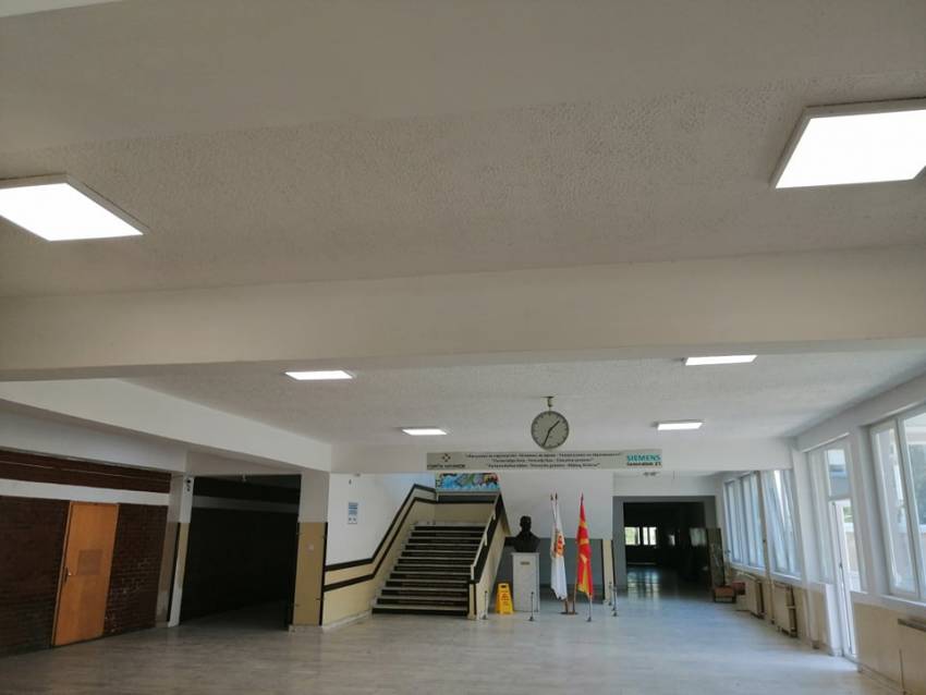Комплетно ЛЕД осветлување за Техничкото училиште во Битола