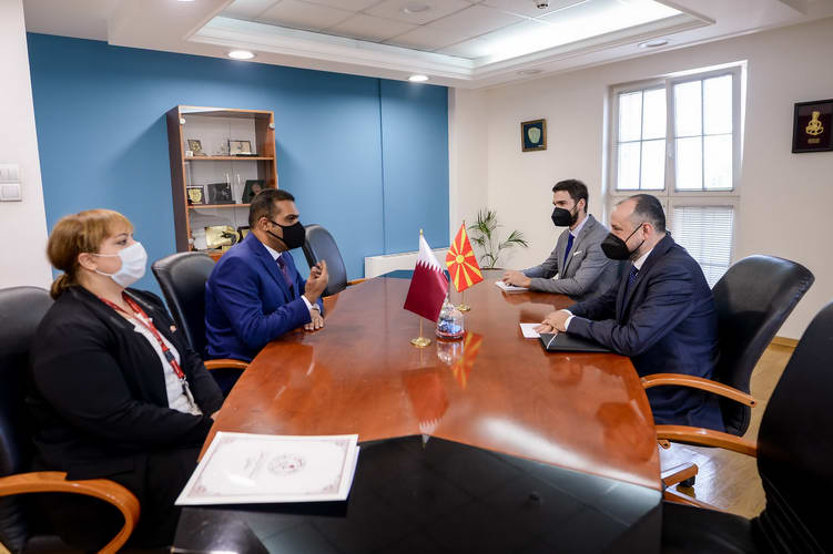 Вицепремиерот Битиќи на средба со амбасадорот на Катар Ал Тани – Постои потенцијал за зголемување на економската соработката помеѓу двете земји