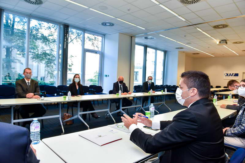 Заменик-претседателот на Владата Николовски во Брисел на средба со директорот на ОЛАФ, Итала