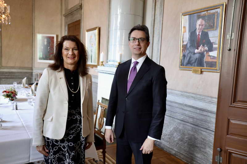 Средба на претседателот Пендаровски со министерката за надворешни работи на Кралството Шведска, Анн Линде