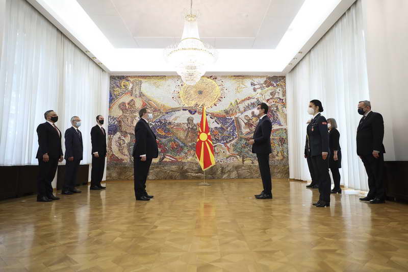 Претседателот Пендаровски ги прими акредитивните писма на новоименуваните амбасадори на Кралството Шпанија и на Република Кореја