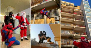Дедо Мраз, Спајдермен и Бетмен ги израдуваа децата на Детската клиника во Скопје