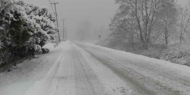 АМСМ: Заради обилни врнежи од снег, забранет сообраќајот за тешки товарни возила на патниот правец Маврово-Дебар