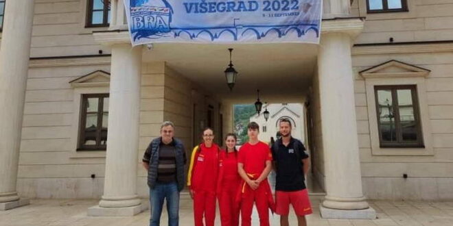 Македонските репрезентативци во веслање на Балканско првенство во БиХ