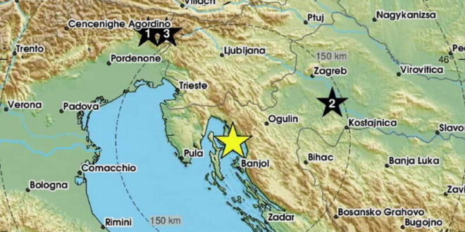 Силен земјотрес од 5,3 степени според Рихтер ја погоди Хрватска