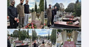 Димитар Апасиев и партиска делегација на Левица се поклонија на гробот на албанскиот диктатор Енвер Хоџа