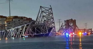 Во Балтимор се урна мост откако во него удрил брод