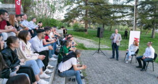 Спасовски со младите од Куманово: Пендаровски е единствен кандидат кој го застапува европскиот концепт